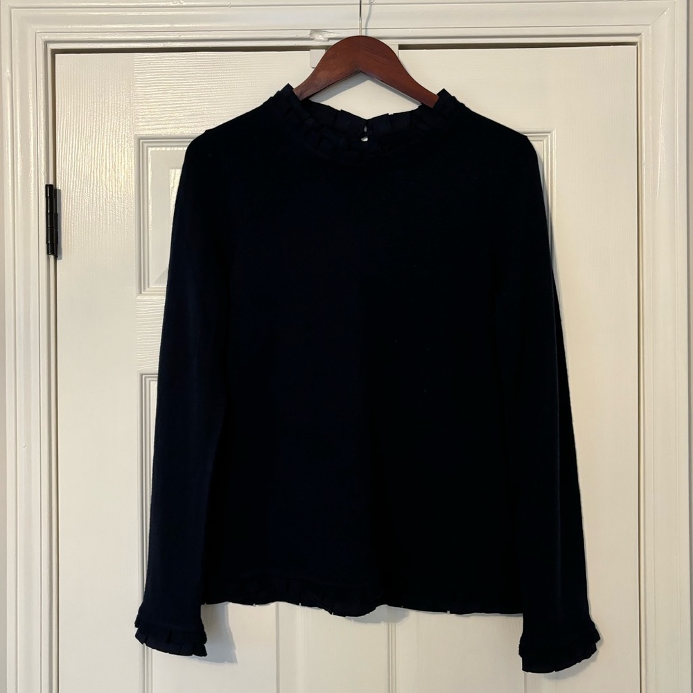 Navy Sweater Blouse